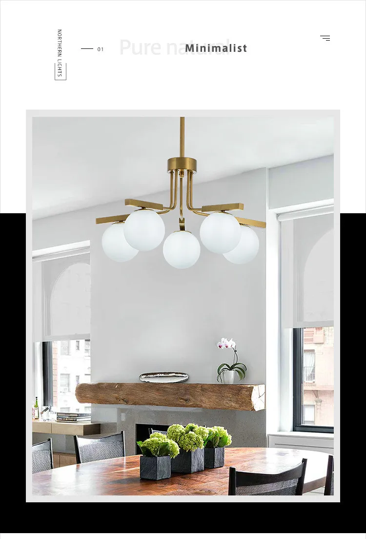 Скандинавское искусство, молекула стекла, светодиодный подвесной светильник, ретро латунь, для гостиной, ресторана, спальни, кухни, декоративный подвесной светильник