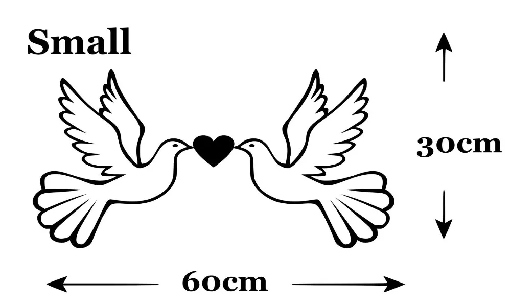 Виниловая наклейка на стену в виде голубей и птиц 60 см x 120 см|vinyl wall stickers|name stickerswall