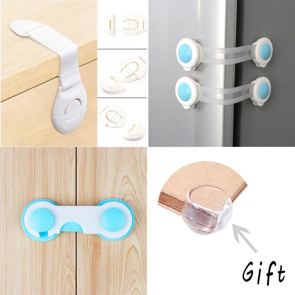 

TYRY.HU 5pc/10pc Child Protection Multifunction Baby Safety Door Lock Drawer Cupboard Window Protection Baby Security Products