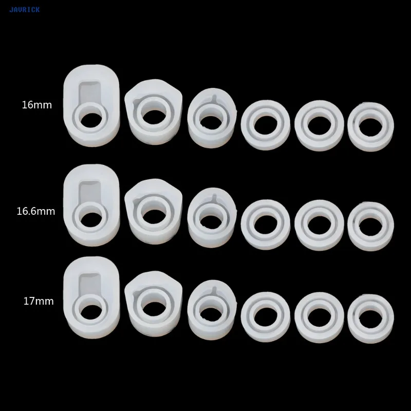 JAVRICK 6 шт. кольца поделки силиконовые формы ювелирные изделия подвесные кольца смола литье круг плесень