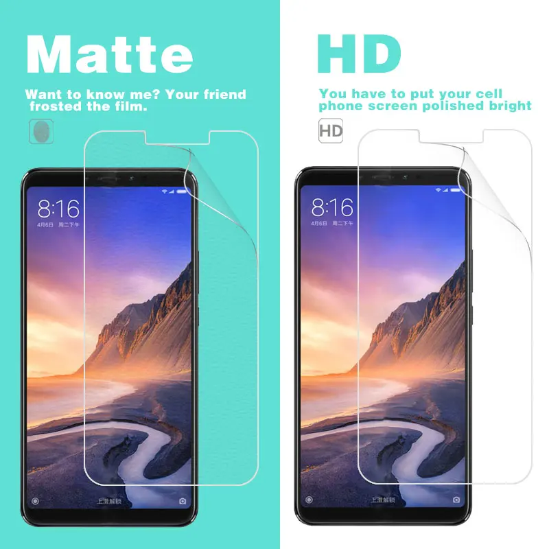 Антибликовая матовая пленка для Xiaomi MI Max 3 Pro 6 9 in Max3 Max3Pro HD прозрачная глянцевая