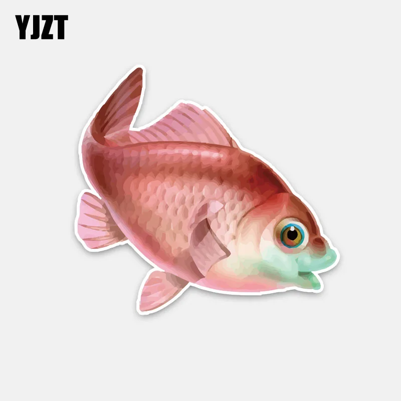 YJZT 13.3CM*12.3CM Interesting Animal Fish PVC Decal Car Exterior Accessories Sticker 5-0302 | Автомобили и мотоциклы