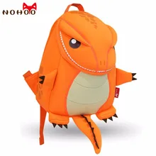 NOHOO, рюкзак для малышей с изображением дракона, детские школьные сумки, Детские водонепроницаемые школьные сумки с мультипликационным принтом, рюкзак с объемными животными для девочек и мальчиков