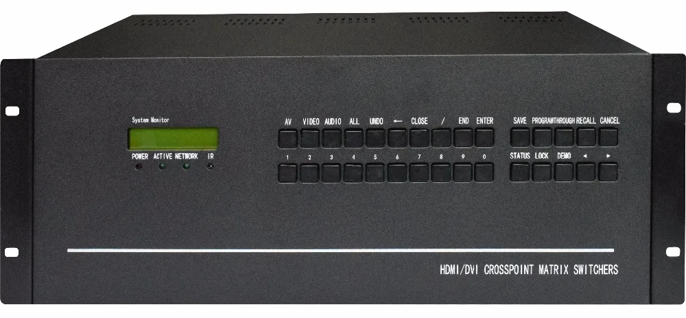 Настраиваемые смешанные HD матричный коммутатор 16x16 слот карты HDMI/DVI 1080 P видео RS232 ethernet usb ик Дистанционное управление 4u