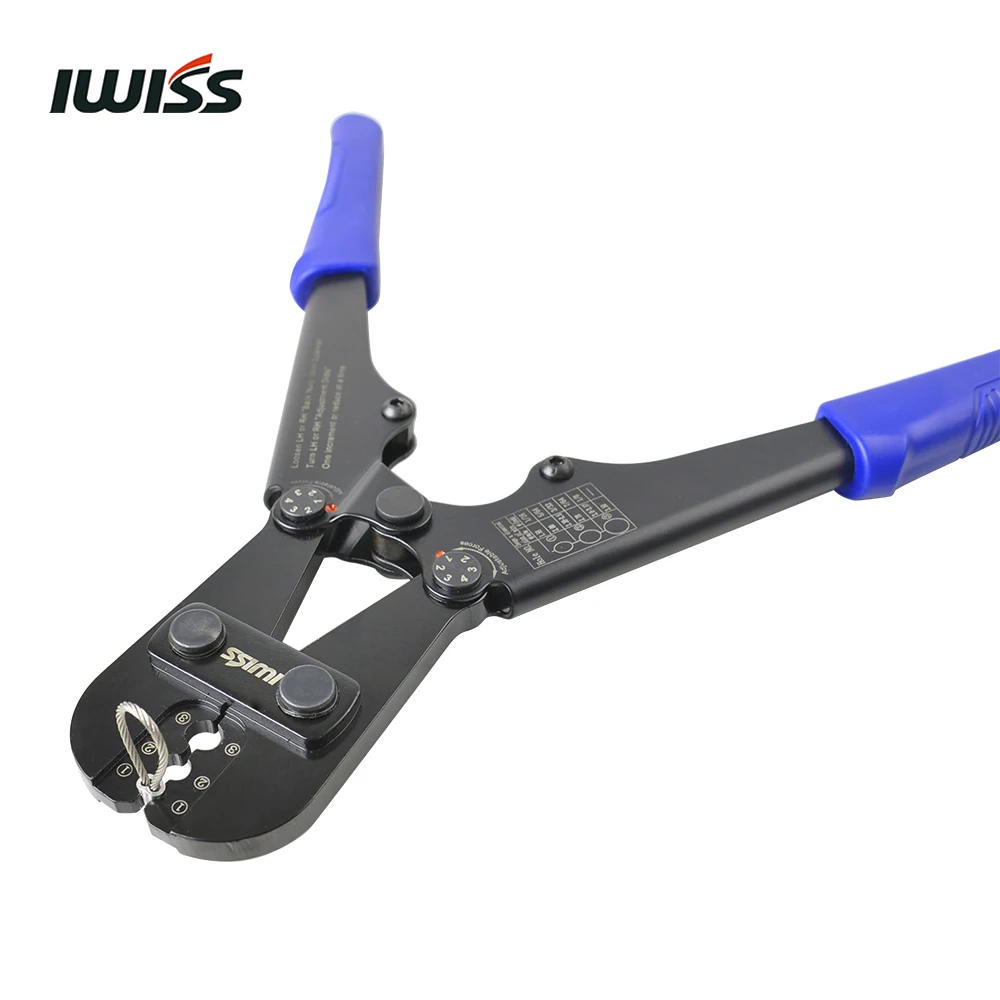 IWS1608M Wire Rope Crimping Tool for Copper Aluminum Oval Sleeves Stop
