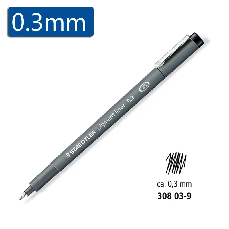 Staedtler черные ручки для рисования-0,05-2,0 мм для офиса и школы - Цвет: 03