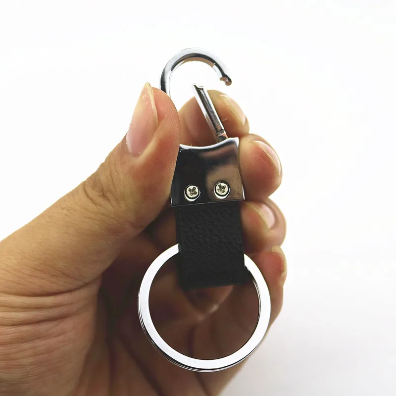 

3D Alloy Genuine Leather Car Keyring Emblem Badge Key Ring For 159 147 156 Giulietta 147 159 Mito Car Styling