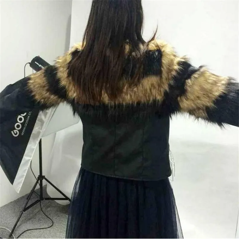 Осенне-зимнее новое пальто из искусственного меха с длинными рукавами, имитация скорпиона, шерсть, овечья кожа, Имитация кожаной куртки в британском стиле, 6XL