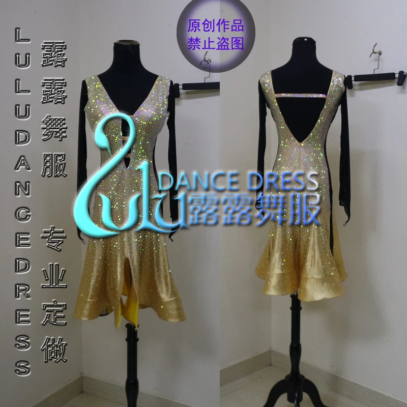 

women ballroom Ramba Latin /Rhythm Samba US 8 Dance Dress sexy