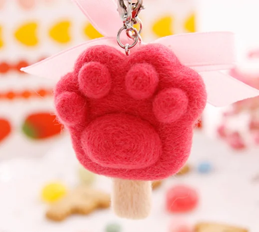 

Dog claw sticks cartoon animal set wool needlepoint kit wool felt needle felting pendant craft needlecraft DIY handmade