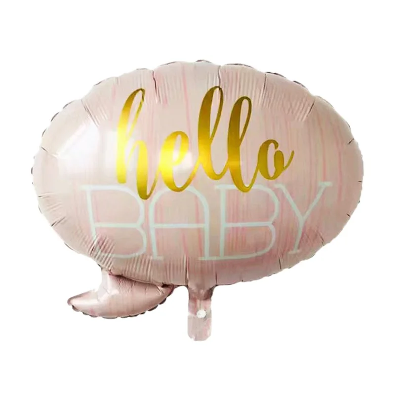 1 шт. бант Hello Baby Shower вечерние большие фольги воздушный шар на день рождения, детский душ Новорожденные вечерние украшения - Цвет: Pink hello baby