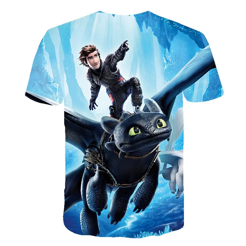 Night Fury Toothless Light Fury White Dragon 3D Print Men's T-shirt How to Train Your Dragon  Summer Casual Male T Shirts Streetwear  (18)