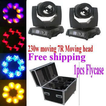 

2pcs 230W 7R Sharp beam moving head 16/20CH Touch screen Spot moving head+Flightcase