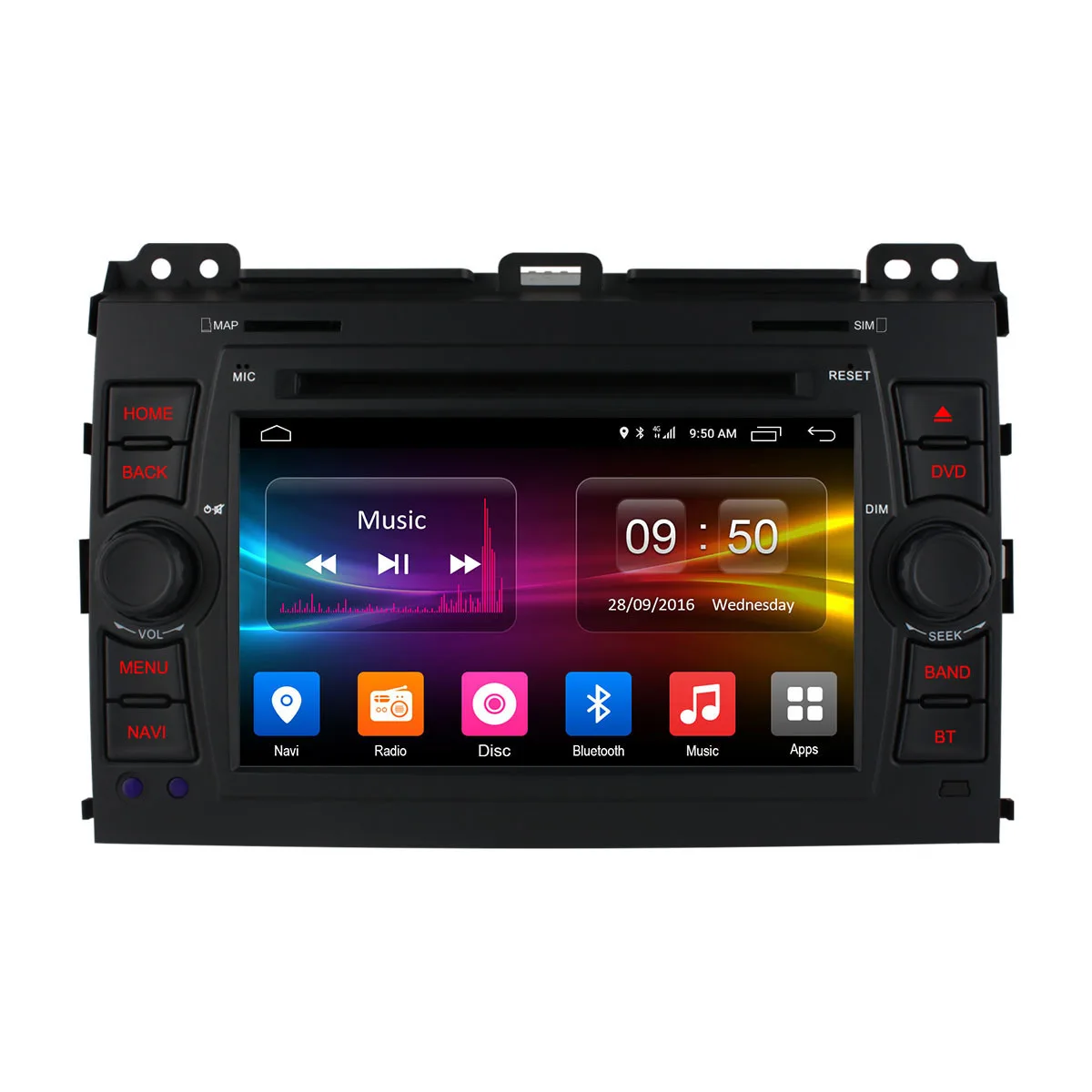 Sale For Toyota Land Cruiser Prado 120 2002 2003 2004 2005 2006 2007 2008 2009 Car Android DVD GPS Navigator Radio Multimedia Player 3