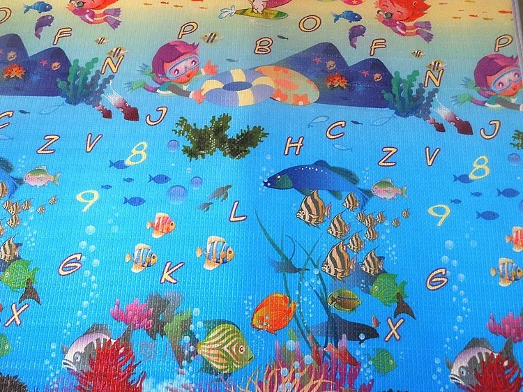 Детский игровой коврик 2 метра большие детские коврики двухсторонний для