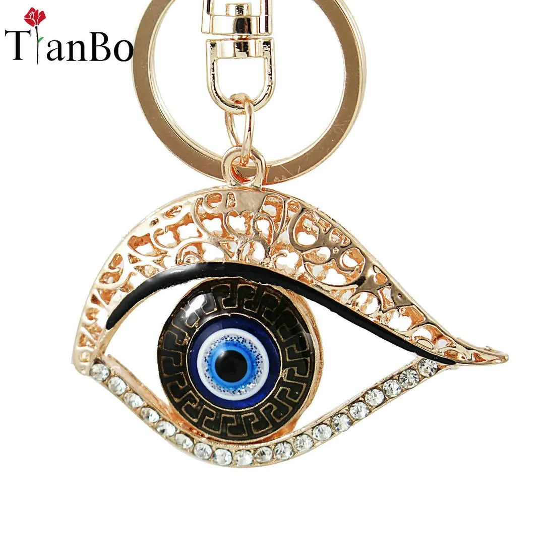 TianBo Lucky брелок для ключей в форме глаза удивительное кольцо Мода против Eye с