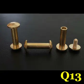 

50pc Q13-8x15 Solid Brass belt screw Chicago Screw Leathercraft