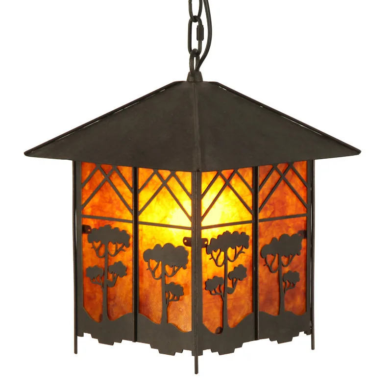 

American style village retro Iron pendant light industrial wind balcony antlers coffee hall pendant lamps ZA913546