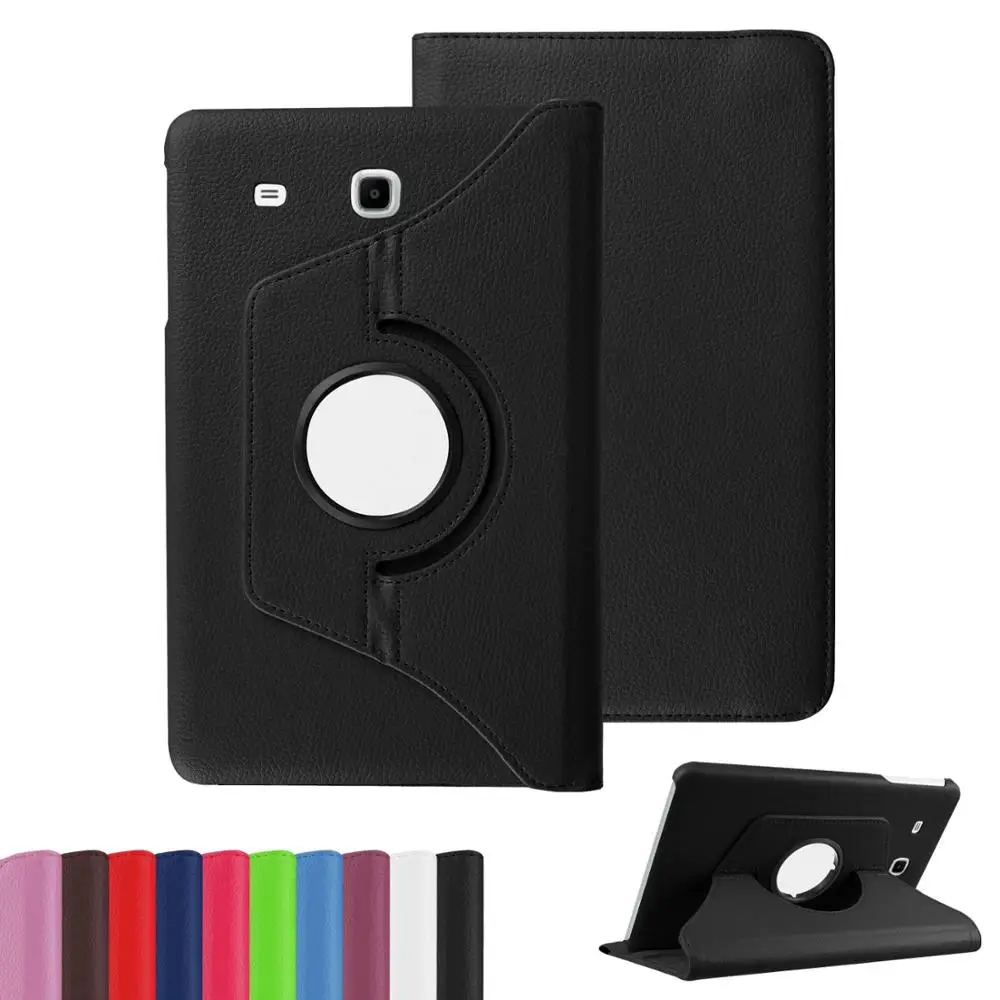 

360 Degree Rotatable Leather Smart Case for Samsung Galaxy Tab E 9.6 T560 T561 SM-T560 Awake Sleep Cover Funda