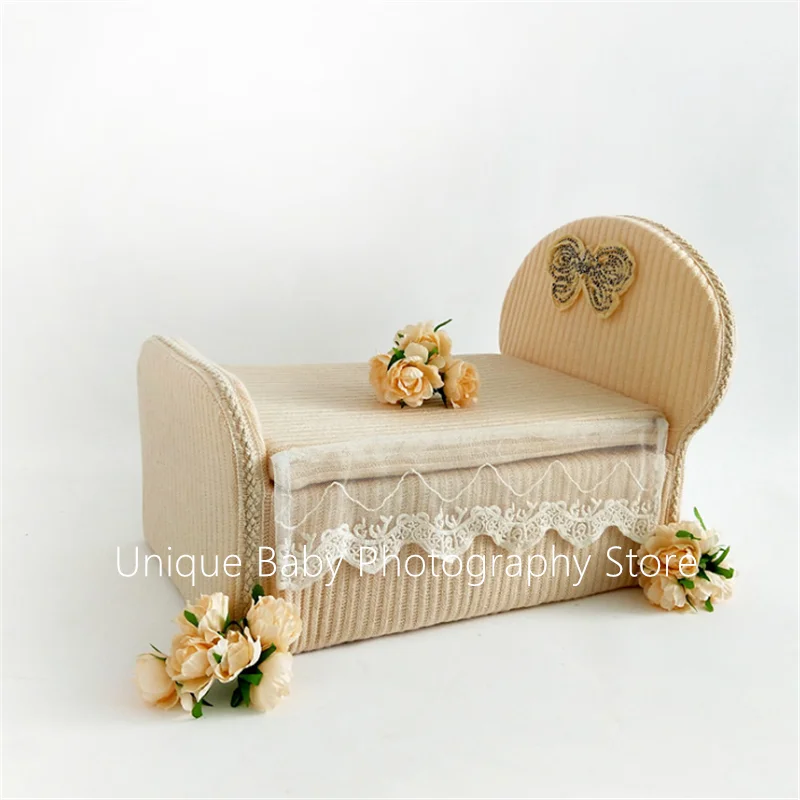 

Plush Fabric Bed Newborn Baby Photography Props Baby Mini Cribs Infant Sofa Photography Modeling Accessories