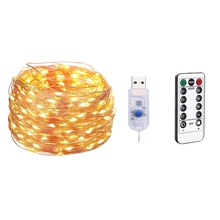 10 м 8 режимов освещения 100 светодиодный пульт дистанционного управления с usb-питанием медный провод гирлянды рождественские вечеринки Сад Свадебные украшения