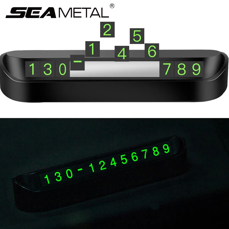 

Car Luminous Number Plate Auto Temporary Parking Card Phone Number Cards Interior Auto Stop Mobile Phone Number Plate Stickers