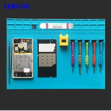 Heat-resistant Soldering Mat Silicone Heat Gun BGA Soldering Station Insulation Pad Repair Tools Maintenance Platform Desk Mat