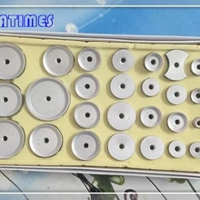 26 шт. Алюминий ободок Crystal Case задняя Пресс часы tool kit комплект Размеры от 12 мм до 50 мм для ремонта часов