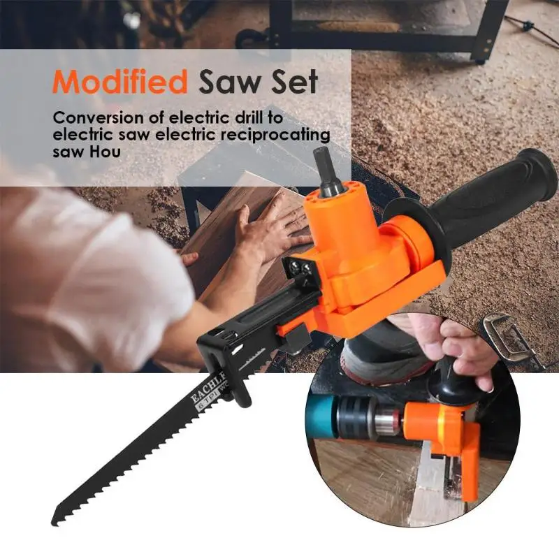 

Household Portable Reciprocating Saw Metal Cutting Wood Cutting Tool Electric Drill Attachment Power Tool Accessories