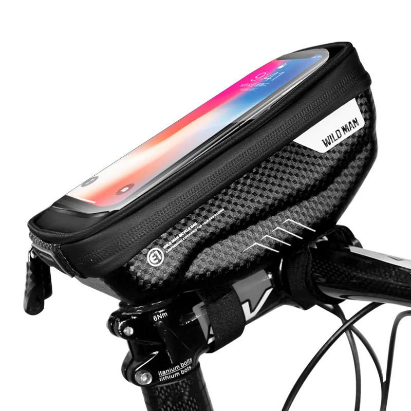 WILD MAN велосипедная сенсорная рамка для телефона сумка для горного велосипеда Водонепроницаемая ручка барная сумка передняя трубка сумка для смартфона gps Чехол
