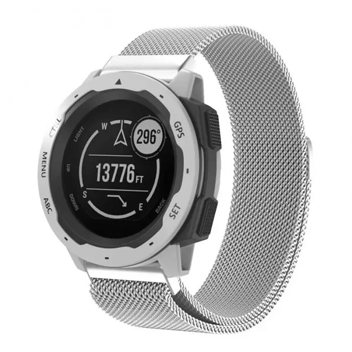 Замена Quick Release 22 мм из нержавеющей стали Milanese Loop Mesh Band для Garmin Instinct DJA99