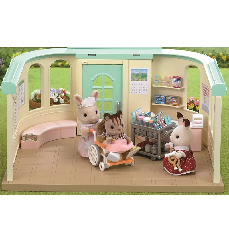 

1 Set Sylvanian Families House Milk Rabbit Nurse Doll Medical Treatment Set Miniature Dollhouse Furniture Kids Pretend Toys