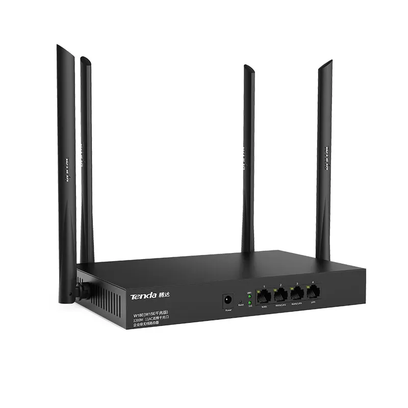 Tenda W18E V1.0 AC1200M Беспроводной Wi-Fi роутер с 2,4G/5,0G vpn-роутер Поддержка L2TP двухдиапазонный Wi-Fi ретранслятор, управление приложением