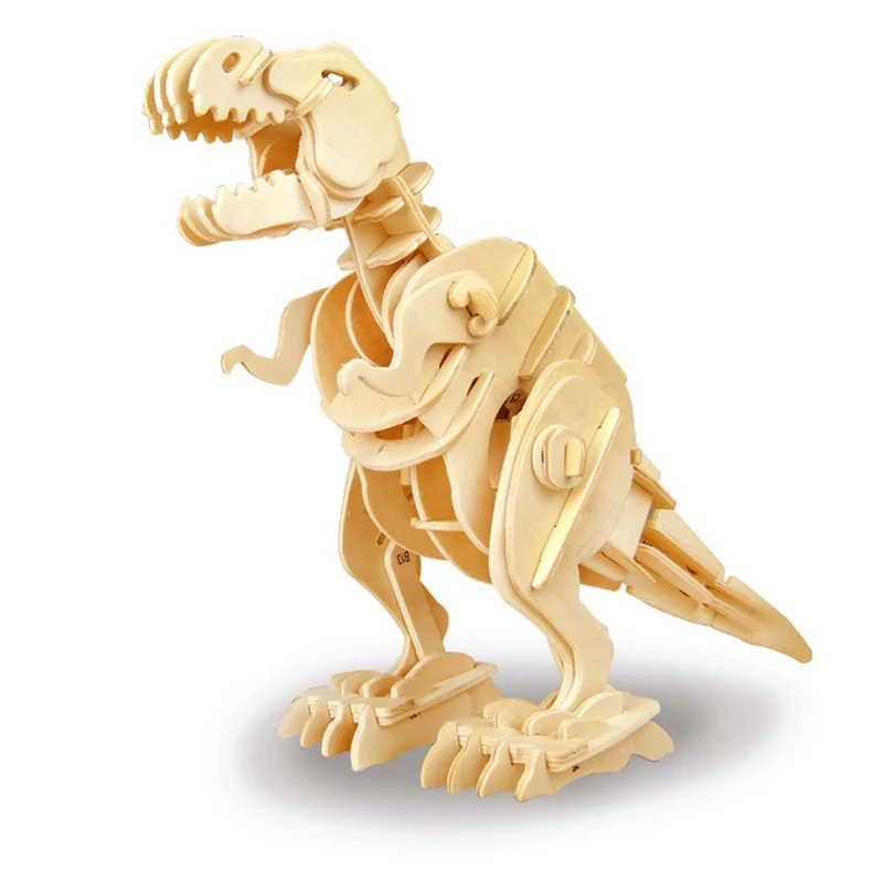 Robotime креативный DIY 3D ходячий T-rex деревянный пазл для сборки звукового управления динозавр игрушка подарок для детей и взрослых D210