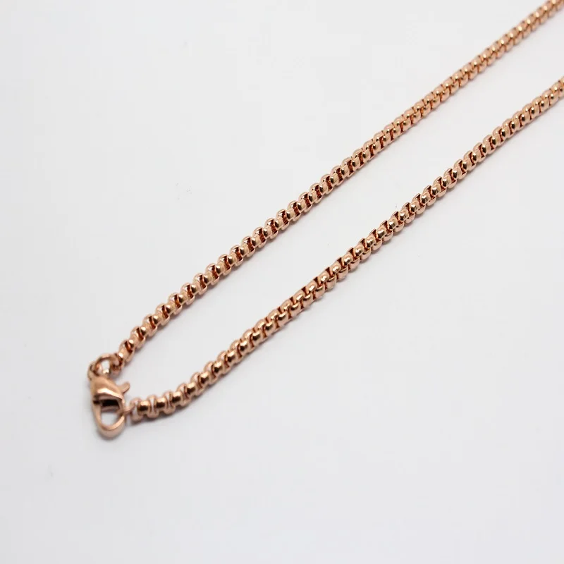 24 Inches Cube Chain Stainless Steel 