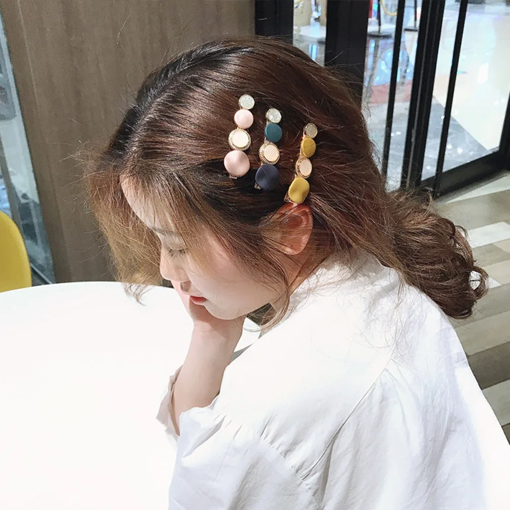 M MISM Harajuku Macaron Hair Clips For Women Vintage INS Style Girls