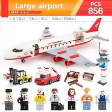 Gudi 856Pcs educational brick toy city airbus large passenger aircraft aircraft seat compatible with Lego building blocks toys