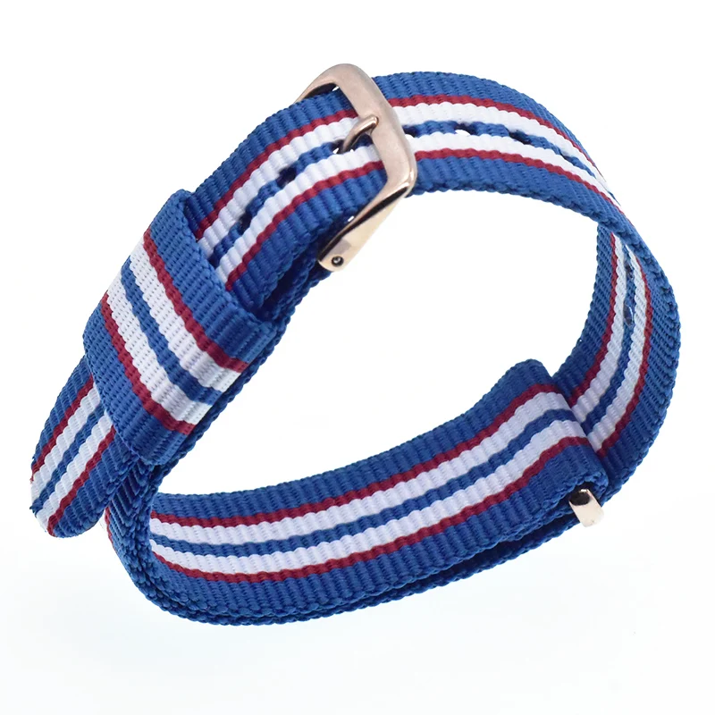 High Quality Nylon Watchband Rose Gold Silver Buckle for Daniel Wellington 20mm Replace Bracelet Strap Watch Band for dw watch