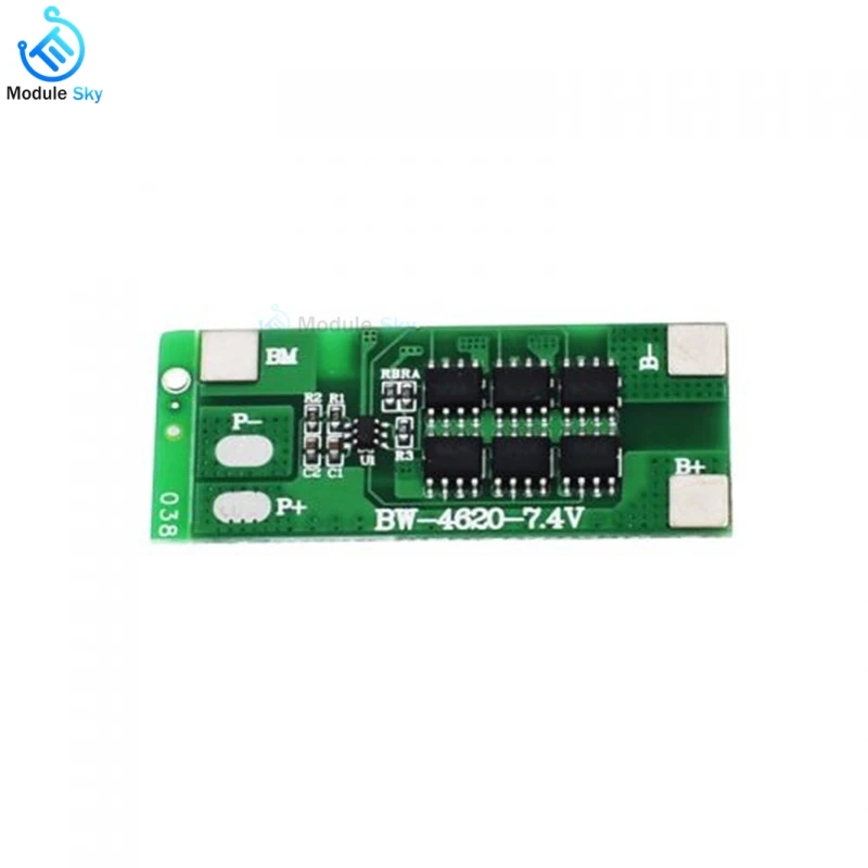 BMS 2S 12A 7 4 в Li Ion 18650 плата защиты аккумулятора модуль PCB балансир эквалайзер внешний
