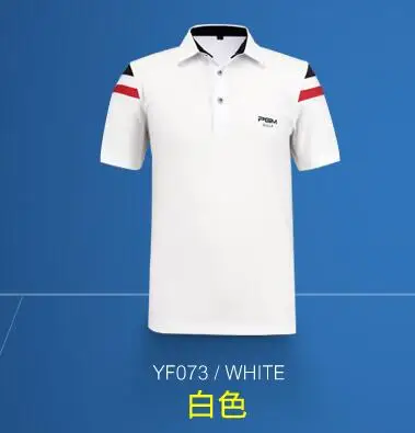 Высокое качество! PGM одежда для гольфа мужская с коротким рукавом Поло форменная Футболка сухая посадка поло Мужская s рубашка-поло для тенниса - Цвет: 1