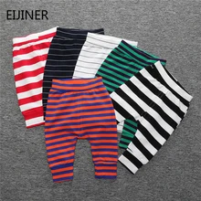 Штаны для новорожденных девочек; детские зимние штаны в полоску с героями мультфильмов; теплые детские леггинсы унисекс; эластичные брюки