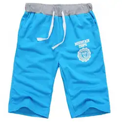 Модные летние мужские шорты с эластичной резинкой на талии, домашние пляжные брюки с карманами