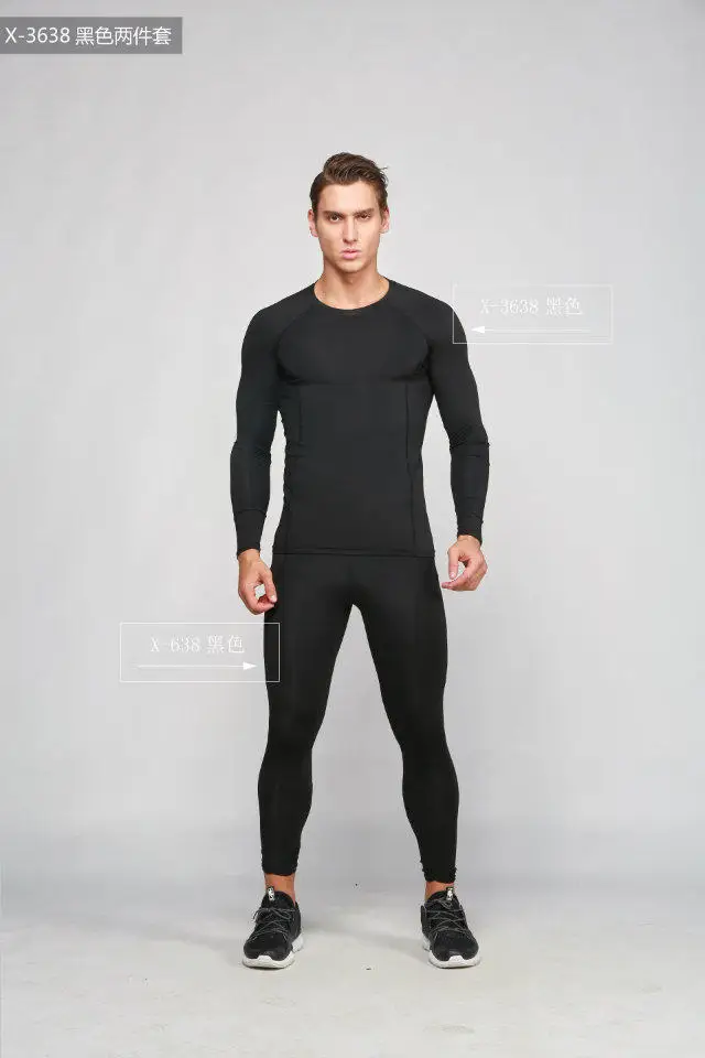 Стильных зимних Для мужчин Slim Fit с длинным рукавом термобелье базовое Верхняя Нижняя рубашка