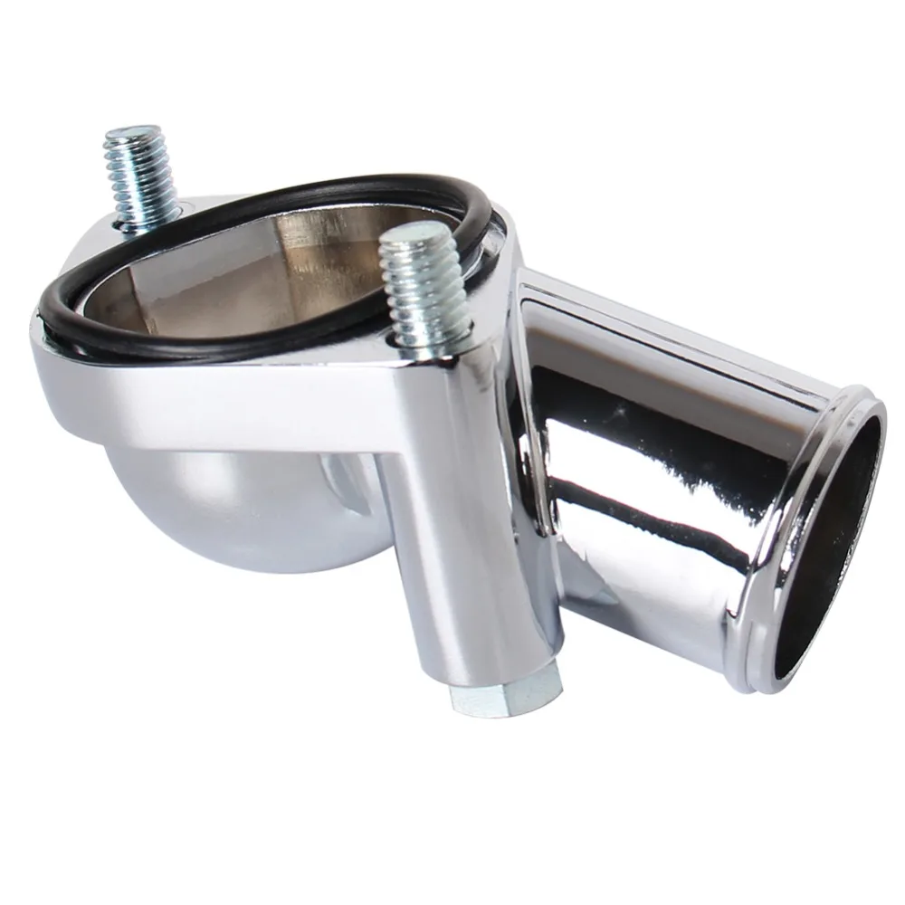 PRECISION AUTO LABS Chrome Plated O-Ring Water Necks 2661 Aluminum, Chrome Plated, 45 Degree, Chevy, Big/Small Block, Each