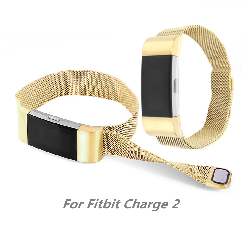 

Milanese Stainless Steel Bracelet Fitbit Charge 2 Replacement Bands Magnetic Loop Wristbands For Watchbangs Fitbit Charge 2