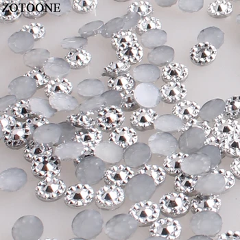 

ZOTOONE sliver Flatback Non Hotfix 3D Nails Rhinestones For Beauty DIY Designs Crystal Strass Applique Glue On Rhinestone E
