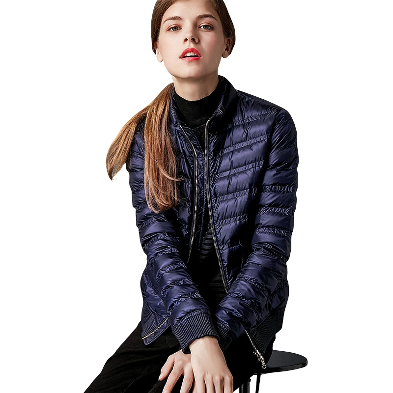 Goedkoop Vrouw jassen winter 2018 Zwarte Bovenkleding Overjassen Slim Vrouwen Winter 90% Witte Eend Donsjack winter jas voor vrouwen