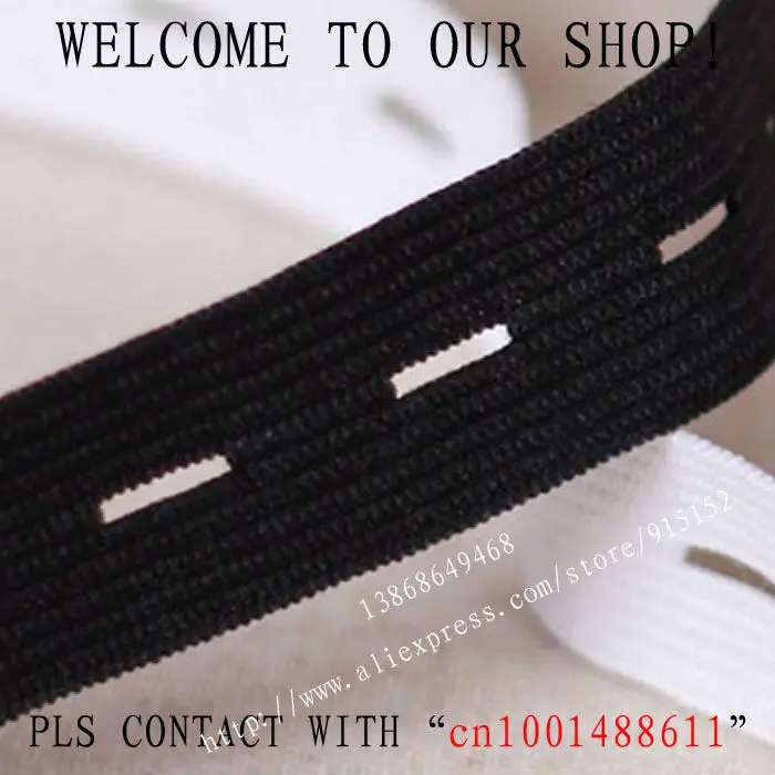 

Free shipping The thicken Black Elastic Tape 15mm Width Button Hole Elastic Stretch Webbing Maternity belt 16 Yards/lot