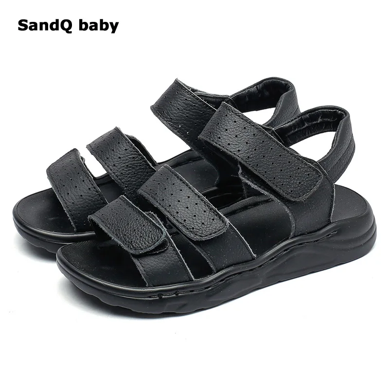 

Summer Genuine Leather Children Sandals Breathable Boys Shoes Adjustable Kids Beach Sandals Sandalias De Meninos 10 Years