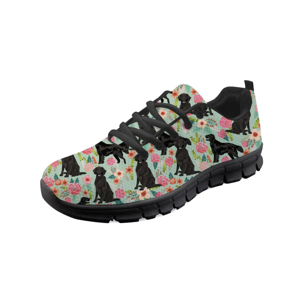 

Spring New 2018 Fashion Sneakers Women Rottweiler Floral Dog Mesh Breathable Ladies Student Trainers Chaussure Femme
